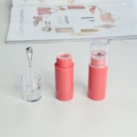 Emballage cosmétique récipient de rouge à lèvres liquide rond vide lèvre glaçure bouteille tube de brillant à lèvres avec applicateur en métal