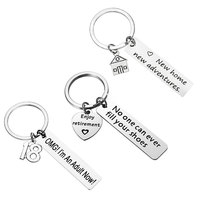 Benutzer definierte Logo Name Luxus Schlüssel anhänger Schlüssel ring leer Sublimation Metall Laser gravur Edelstahl Schlüssel bund