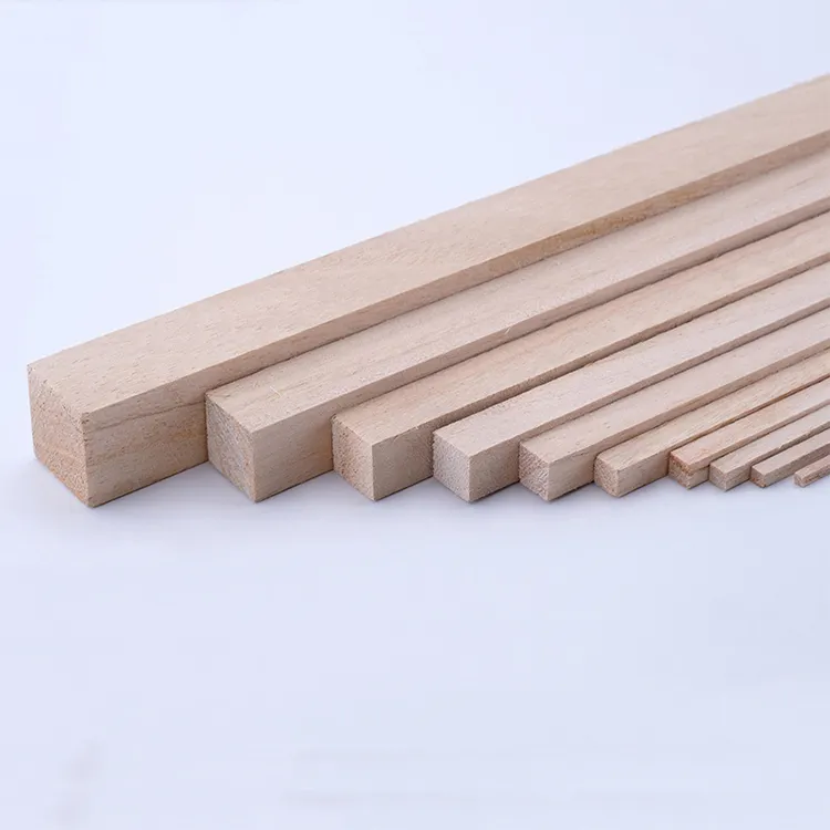 Best Selling Original Wood Color Solid Wooden Sticks Square