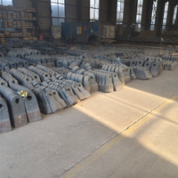 Pièces d'usure pour concasseur à marteaux à haute teneur en chrome Zhengzhou Yiwei, battes de broyeur pour applications minières, têtes de marteaux durables