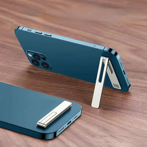 Support de téléphone portable magnétique ultra-fin pliable en métal pour bureau, support universel avec béquille – Vente en gros - Product Image 3