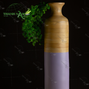 Decorazione per la casa di bambù laccato ametista bagliore vaso di bambù personalizzato confezionato mobili da soggiorno - Product Image 1