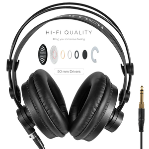 D68 pliable sur l'oreille Studio DJ moniteurs casque de musique <span class=keywords><strong>filaire</strong></span> pour l'enregistrement Podcast guitare surveillance pour la Production musicale - Product Image 2