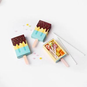Ice Cream Shape Candy Color Cute Folding Paper Packaging Cartoon Popsicle Drawer Wedding <b>Birthday</b> Gift <b>Box</b> - Product Image 3