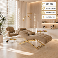 Table de massage électrique réglable pour salon de beauté et spa, avec lit à cils incurvé, en cuir et mousse à mémoire de forme, vente en gros directe d'usine