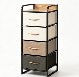 <span class=keywords><strong>Table</strong></span> de chevet <span class=keywords><strong>convertible</strong></span> moderne en tissu avec 2 tiroirs, meuble de rangement multifonctionnel pour chambre à coucher - Product Image 1