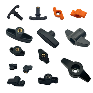 Kenop sekrup plastik tahan lama besi hitam baut Hex baja tahan karat kenop pengunci dapat disesuaikan sekrup bulat segi enam mur metrik - Product Image 5