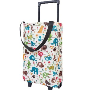 Folding Shopping <b>Trolley</b> With 4 PU Wheels Telescopic Handle Waterproof Fabric For Grocery Transport - Product Image 2