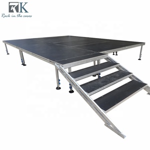 Escenario Portátil de Madera Contrachapada de 4x4 pies y 4x8 pies de Rápida Instalación para Conciertos y Eventos - Product Image 1