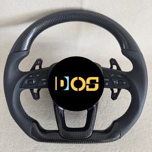 Volant en fibre de carbone DOS compatible avec Audi Q3 Q5 Q7 Q8 Q5L Q7L <span class=keywords><strong>RSQ7</strong></span> QSQ5 RSQ8 RSQ3 A1 A3 A4 A5 A6 A7 A8 B9 B8.5 B8 R8 TT S6 S7 - Product Image 1