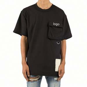 T-shirt de sport pour hommes en polyester de couleur unie avec logo personnalisé t-shirt respirant à séchage rapide pour hommes vente en gros en usine - Product Image 4