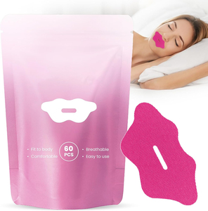 Cinta Adhesiva Bucal de Algodón Rosa con Forma de Labios para Mujer, con Aroma, para Respirar por la Nariz y Dormir Mejor - Product Image 1