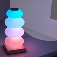 Lampada Atmosfera LED Creativa e Colorata a Forma di Quadrato Magico, Controllo Touch, Alimentazione a Batteria per Decorazione Notturna in Camera da Letto