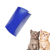 Kit de toilettage pour animaux de compagnie en plastique à prix d'usine, peigne anti-puces et anti-poux pour chats et chiens, avec dents arrondies, éliminateur de taches de larmes