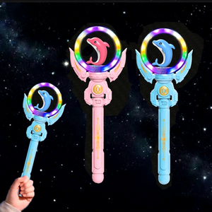 Baguette Magique Sirène Dauphin avec Lumières Multicolores et Musique, <span class=keywords><strong>Jouet</strong></span> Musical pour Fêtes et Festivals - Product Image 2