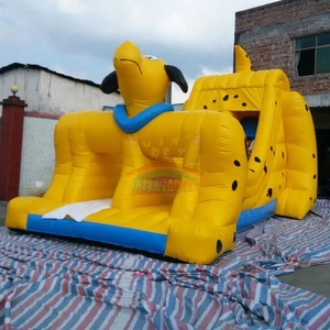 Scivoli gonfiabili su ordinazione del puntatore dello scorrevole giallo del cane degli scivoli gonfiabili su ordinazione della fabbrica dei gonfiabili orientali - Product Image 5