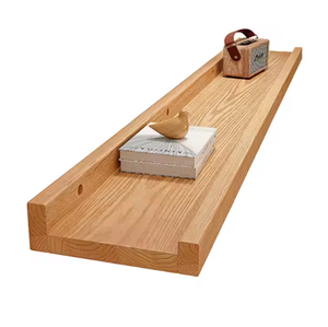 Lake Finish ile yatak odası ve oturma odası için Modern yüzer katı ahşap çevre dostu duvara monte raflar - Product Image 2
