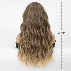 Perruque Lace Front Synthétique en Gros, Monofilament Transparent, Ondulation Naturelle, Résistante à la Chaleur, Sans Colle, pour Femmes - Product Image 4