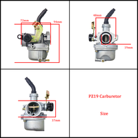 Carburateur PZ19 19mm PZ pour Honda Kawasaki Yamaha 50cc 70cc 90cc 110cc 125cc Moteur Moto Go-Kart Scooter ATV UTV Dirt Bike