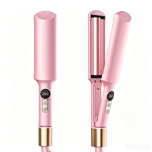 Fer à boucler professionnel 32 mm pour ondulations sirène, boucleur à œufs français en céramique avec chauffage PTC et ions négatifs pour des vagues de plage - Product Image 1