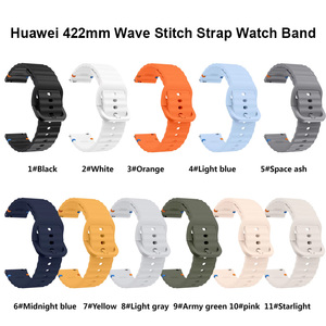 20mm 22mm Morden Style Suture Sport Bracelet en Silicone pour Samsung Galaxy <span class=keywords><strong>Watch</strong></span> 7/6/5/4 <span class=keywords><strong>Huawei</strong></span> GT 5/4 22MM - Product Image 5