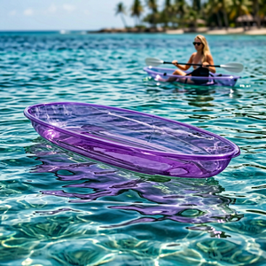 Kayak transparent en PC violet de <span class=keywords><strong>2</strong></span>,44 m, canoë transparent pour une personne, idéal pour la location dans <span class=keywords><strong>les</strong></span> attractions touristiques - Product Image 4