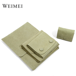 WEIMEI en stock Logo personnalisé petit sac d'emballage de bijoux de haute qualité pochette écologique sac de bijoux en daim - Product Image 3