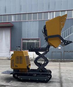 1000kg YHMG YH1000 Mini Rubber <b>Track</b> Crawler <b>Dumper</b> Hydraulic Self Unloading Transporter - Product Image 6