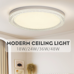 Lámpara de techo Led redonda acrílica de cristal elegante cuadrada decorativa moderna para el hogar, lámpara de dormitorio, candelabro decorativo - Product Image 3