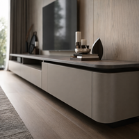 Ensemble de salon moderne de luxe XINGRUO LKD37, armoire flottante sur mesure en bois avec panneaux muraux