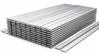 Barres plates en aluminium robustes, bandes métalliques de qualité industrielle pour les réparations et la construction de structures lourdes.
