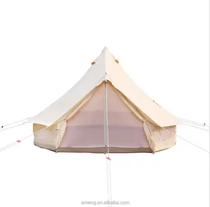 3M 4M 5M 6M 7M Family Outdoor Glamping Cotton Yurt Teepee Tent 4 Season Tourist Canvas Bell Tent For Sale