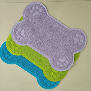 Tikar Hewan Peliharaan, Tikar Pembersih Kaki Anjing Pvc Bentuk Tulang Ramah Lingkungan Berbentuk Tikar Makanan Hewan Peliharaan - Product Image 3