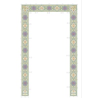 Mosaïque géométrique islamique en marbre pour mosquée, motif incrusté au jet d'eau, carrelage de sol en pierre pour mosquée
