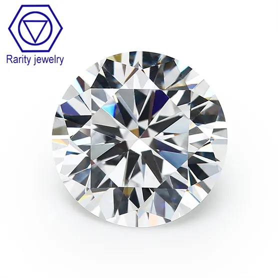 Rarity Hot Sale Factory Direct Sale Round Loose Gemstone Cz Zircon Stones White Cubic Zirconia Gemstones Market Chips