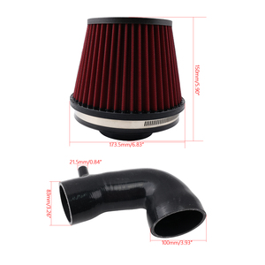 Sistema de Admisión de Aire de Alto Flujo con Cono de Velocidad para Audi B9 A4 Allroad A5 S4 S5 RS4 RS5 AIM101-BK-RD - Product Image 6