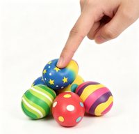 Balle anti-stress promotionnelle en PU en forme d'œuf, jouets à presser amusants et colorés, cadeaux de fête, logo personnalisé