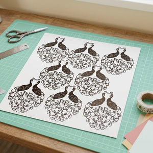 Pegatinas Metálicas Premium con Diseño de Pareja de Pájaros, Emblemas Metálicos con Diseño de Aves Ornamentales para Manualidades Decorativas, Accesorio de Regalo - Product Image 1