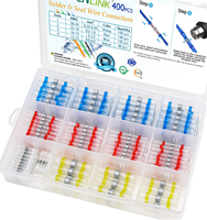 Connecteurs de fils thermorétractables BOERDA, bornes d'épissure isolées, 50 pièces par boîte