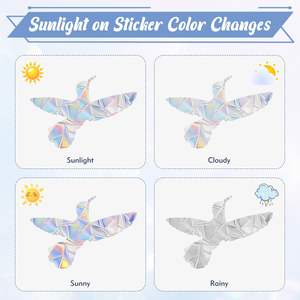 Autocollants de fenêtre d'oiseau autocollants de fenêtres <span class=keywords><strong>anti</strong></span>-<span class=keywords><strong>collision</strong></span> autocollants de fenêtre non adhésifs - Product Image 4