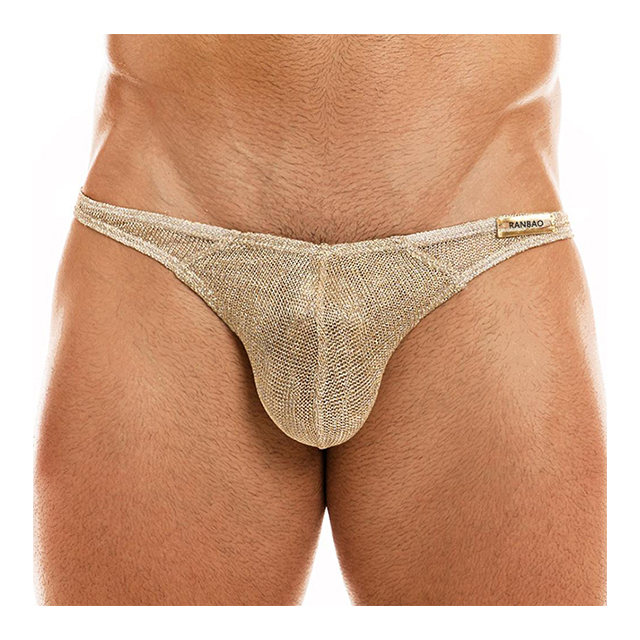 Customized Mature and Charming Breathable Mesh Low-rise Men's Underwear Thongs Breathable Mesh Sexy Men's Underwear