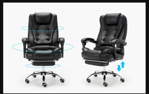 製造高級モダンマネージャーハイブラックオフィス家具チェアリーダーPUレザースイベルエグゼクティブ人間工学に基づいたオフィスチェア - Product Image 2