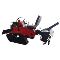 Venta Directa de Fábrica, Tractor Multifuncional para Campos Altos y Arrozales con Orugas de Goma y Rotocultor