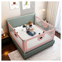 Barrière de lit pour bébé à double verrouillage personnalisable Protection double face Configuration rapide Rambarde de lit réglable ODM/OEM Fournisseur de fournitures pour bébé