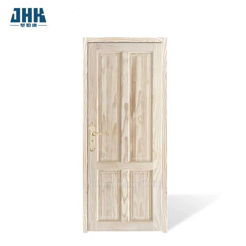 Jhk-pw-eld การออกแบบไม้สนการออกแบบที่เรียบง่ายประตูไม้สักคุณภาพผู้ผลิต