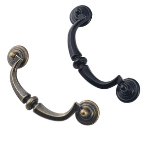 Poignée de meuble en alliage de zinc de style européen, espacement des trous de 100mm, forme de barre durable en Bronze noir pour portes d'armoires - Product Image 5