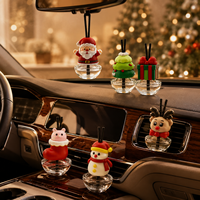 Diffuseur de parfum pour grille d'aération de voiture, série Noël, flacon vide en verre, décoration parfumée, fabricant