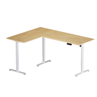 Bureau de jeu en forme de L de haute qualité Boss L2, table assis-debout réglable en hauteur, bureau électrique réglable en hauteur