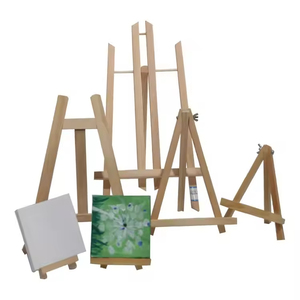 Chevalet de croquis pliable fait main de haute qualité en bois de pin naturel, conception robuste pour les mariages et la présentation artistique - Product Image 1