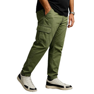 Pantalones Cargo Resistentes de Mezcla de Algodón para Hombre con Múltiples Bolsillos y Ajuste Holgado, Ideales para Trabajo al Aire Libre y Uso Casual - Product Image 2